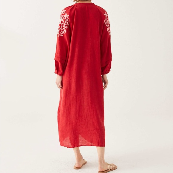 Mersea Linen Palermo Embroidered Maxi  Dress - Picture 3 of 13